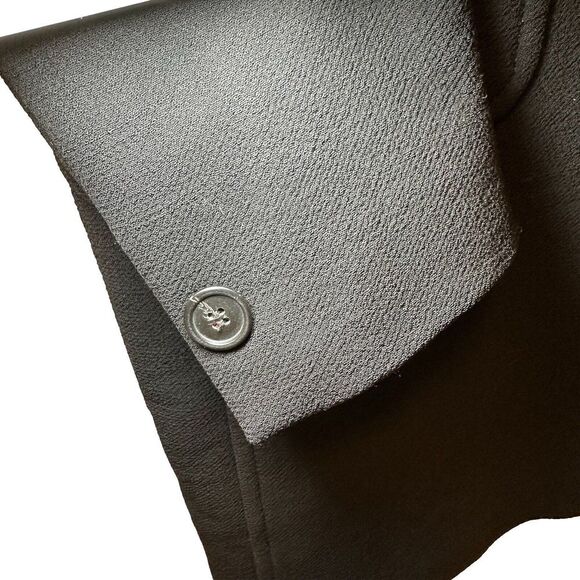 J. Crew Coat Jacket Women's S Black Tight Knit Wool - Minimalist Modern - Picture 6 of 9